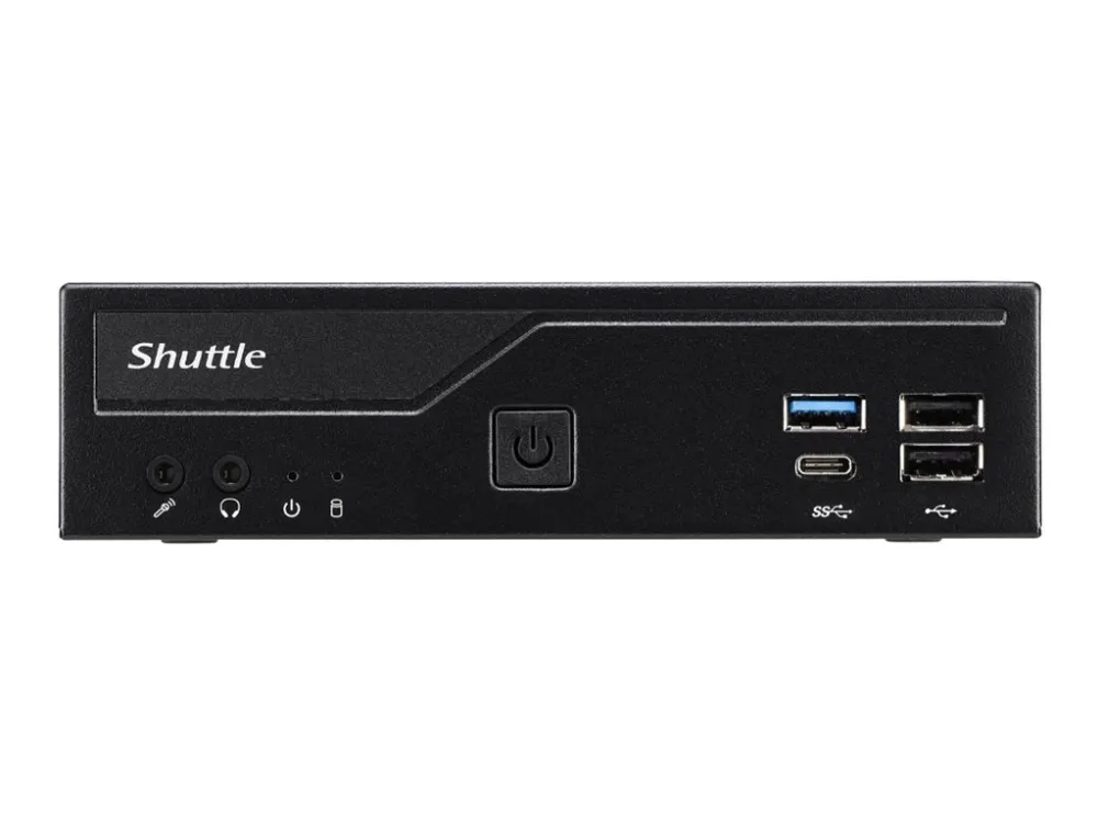 Shuttle XPC slim DH610 - Barebone - Slim-PC LGA1700 sokkel - Intel H610 - uden CPU - RAM 0 GB - Gigabit Ethernet, 2.5 Gigabit Ethernet - sort