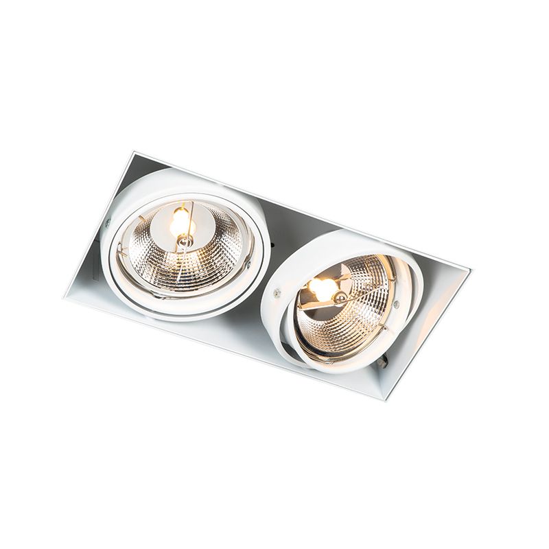 Inbouwspot wit GU10 AR111 trimless 2-lichts - Oneon