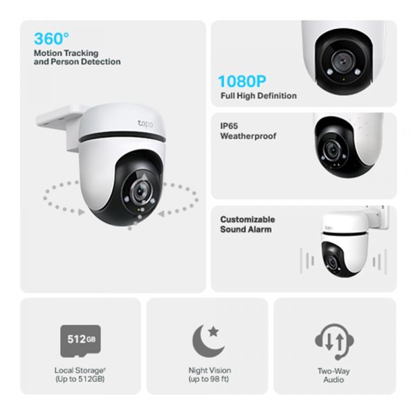 TP-Link Tapo C500 Câmara de Segurança Wi-Fi Exterior Pan/Tilt