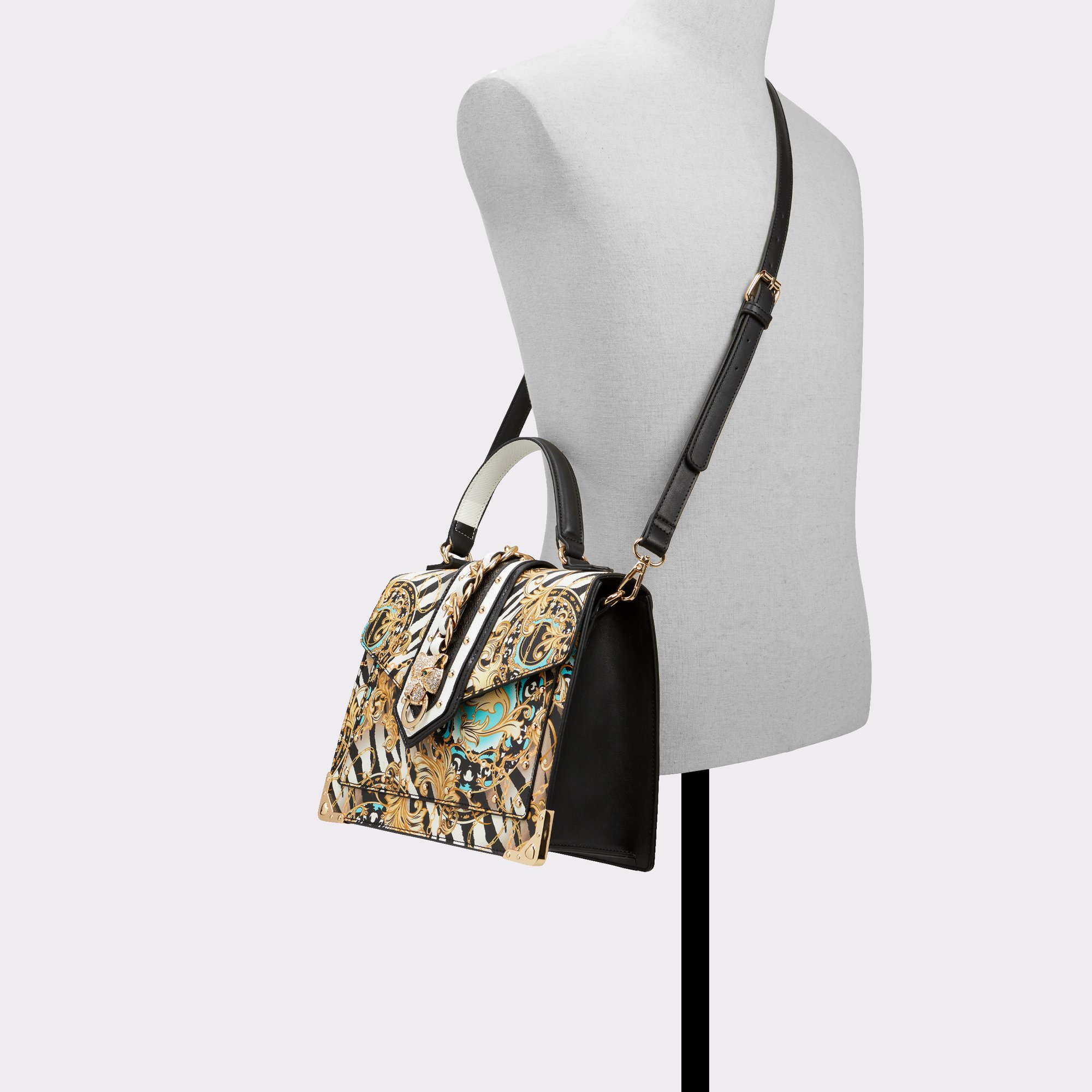 Baroo Black Multi Women Top Handle Bags