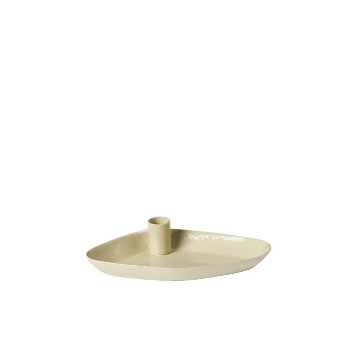 Broste Copenhagen - Mie Kerzentablett, Mini 10 x 8 x 2 cm, castle beige