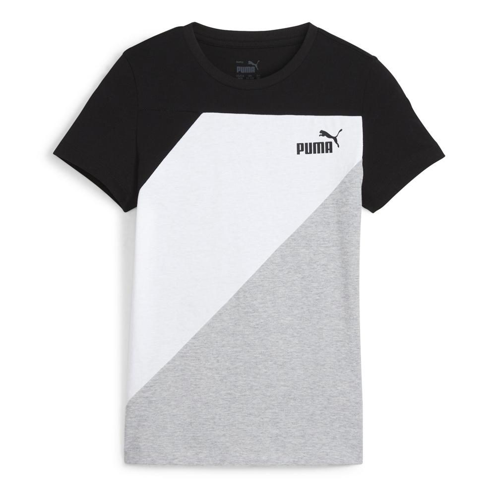 Puma T-shirt Gris/Blanc/Noir Fille Puma Power Tee