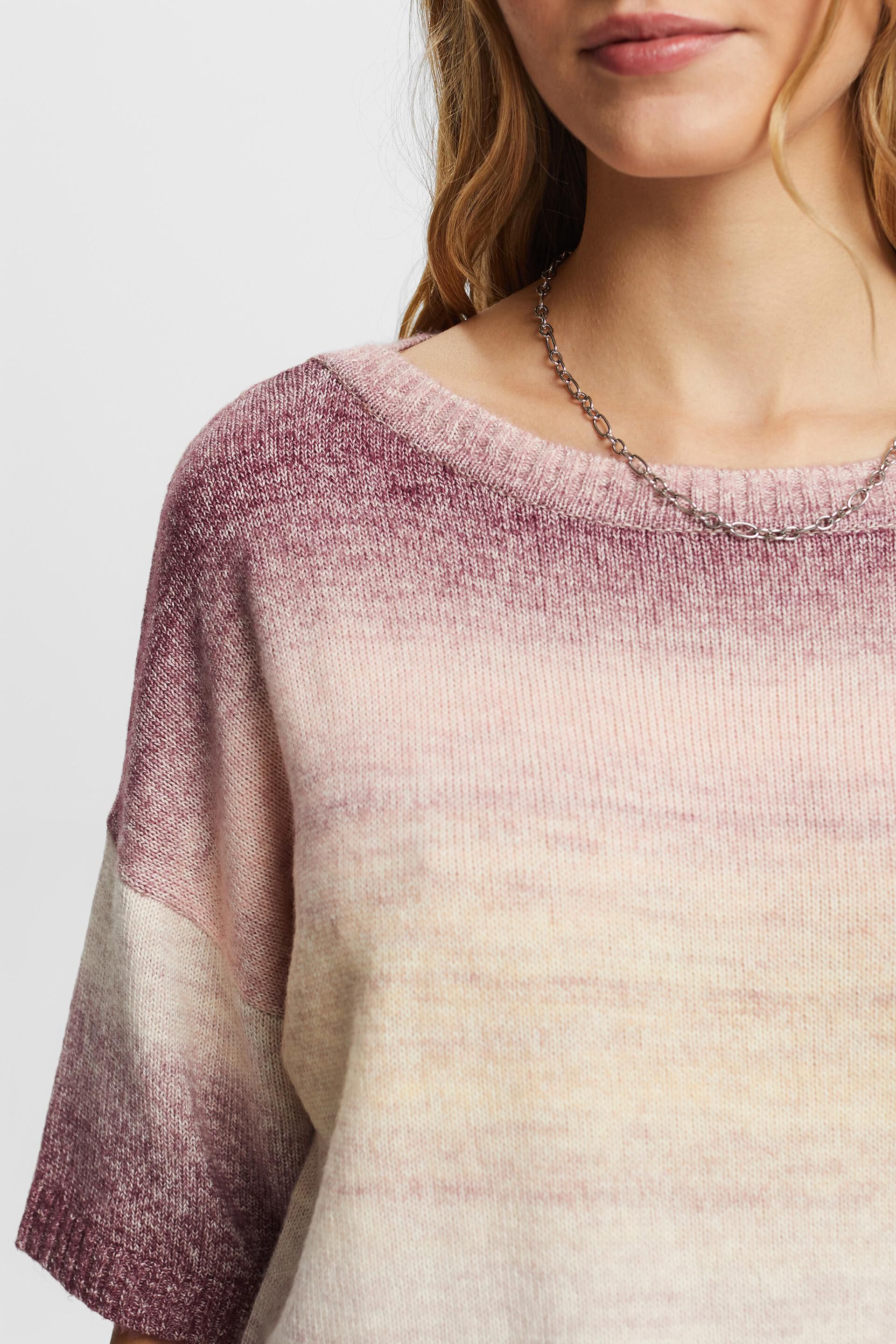 Pull-over à manches courtes en coton mélangé