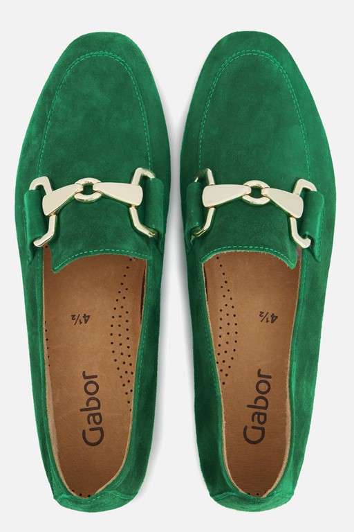 Gabor Instappers groen Suede