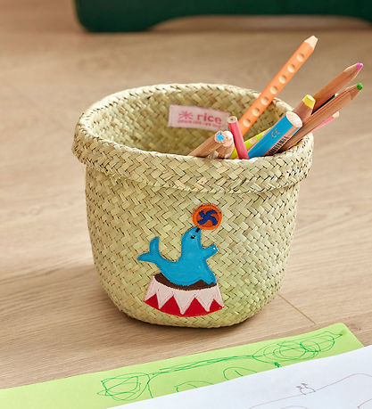 Rice Aufbewahrungskorb - Raffia/Algen - Zirkus - 15x15 cm - Natu
