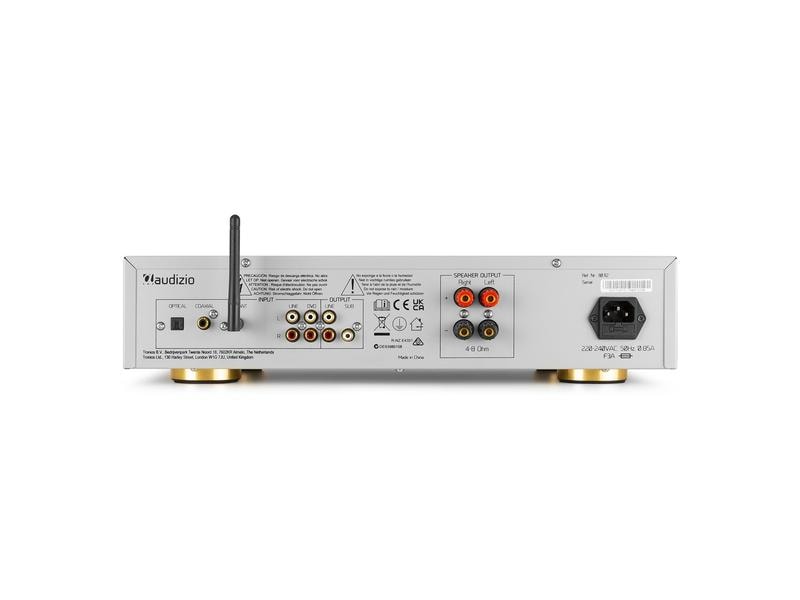 Audizio Stereo-Verstärker AD220A Silber Vielseitiger 2-Kanal-Verstärker mit grosser Funktionalität