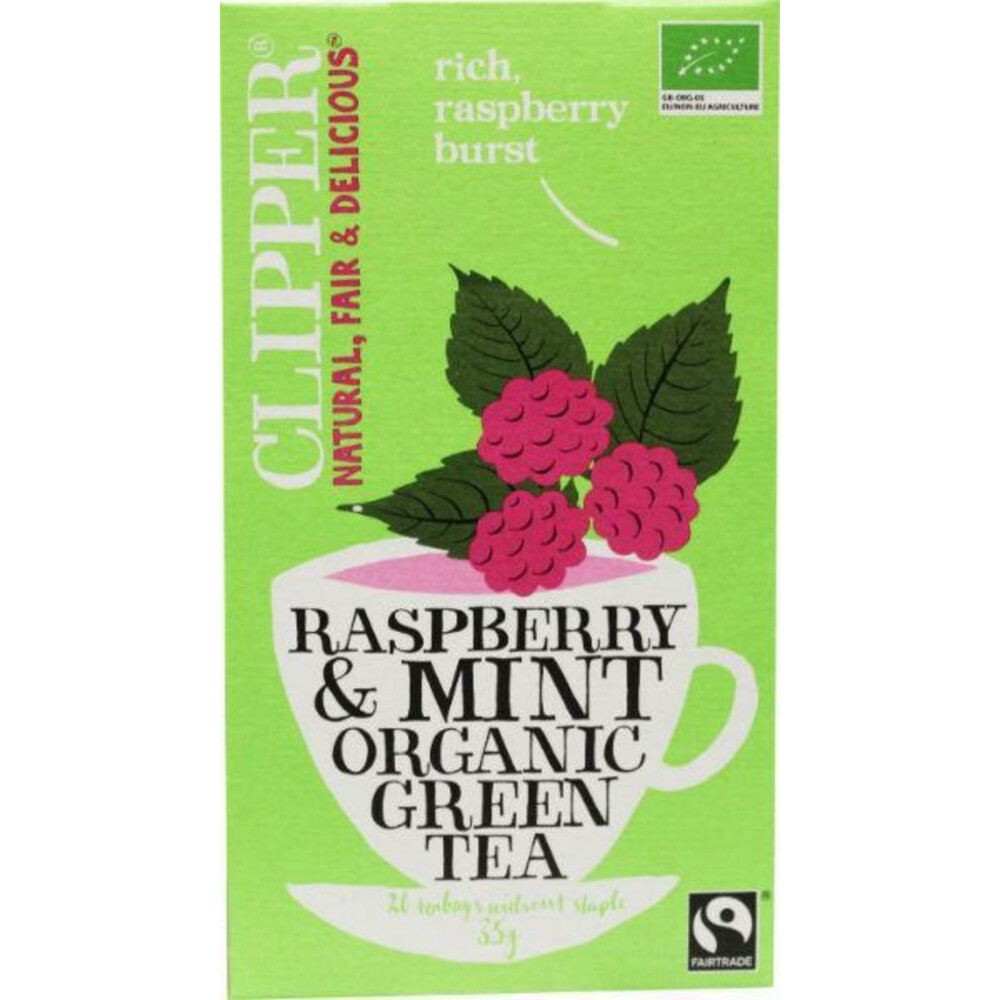 3x Clipper Thee Raspberry & mint20 stuks