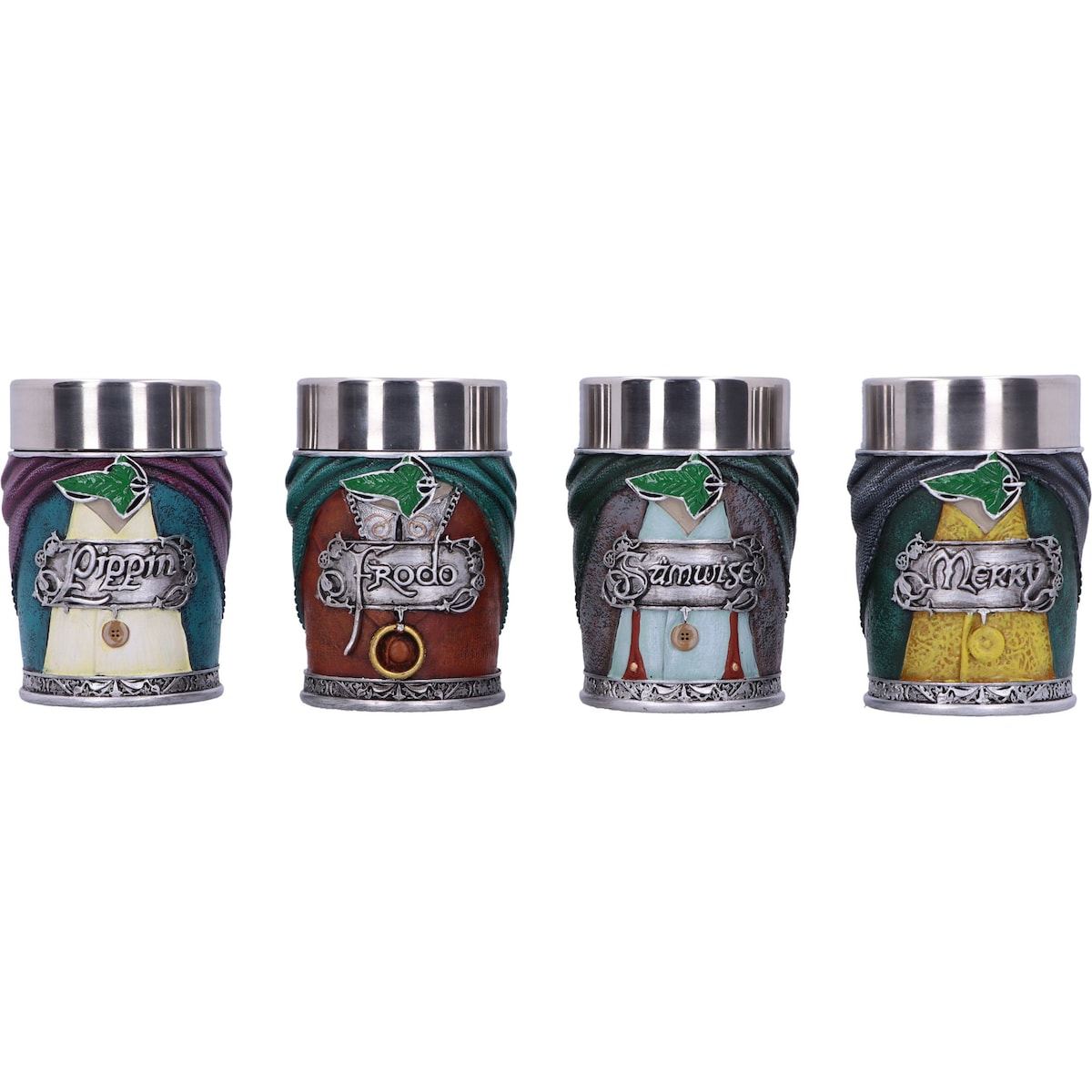 Nemesis Now Lord of the Rings shotglass (Sam, Frodo, Pippin, Merry)