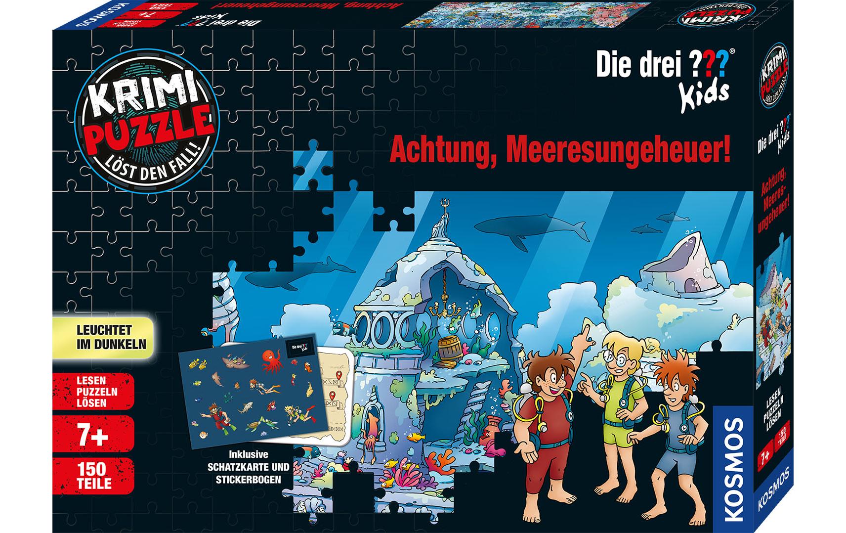 Puzzle Die drei ??? Kids – Achtung, Meeresungeheuer!Krimi-Puzzle