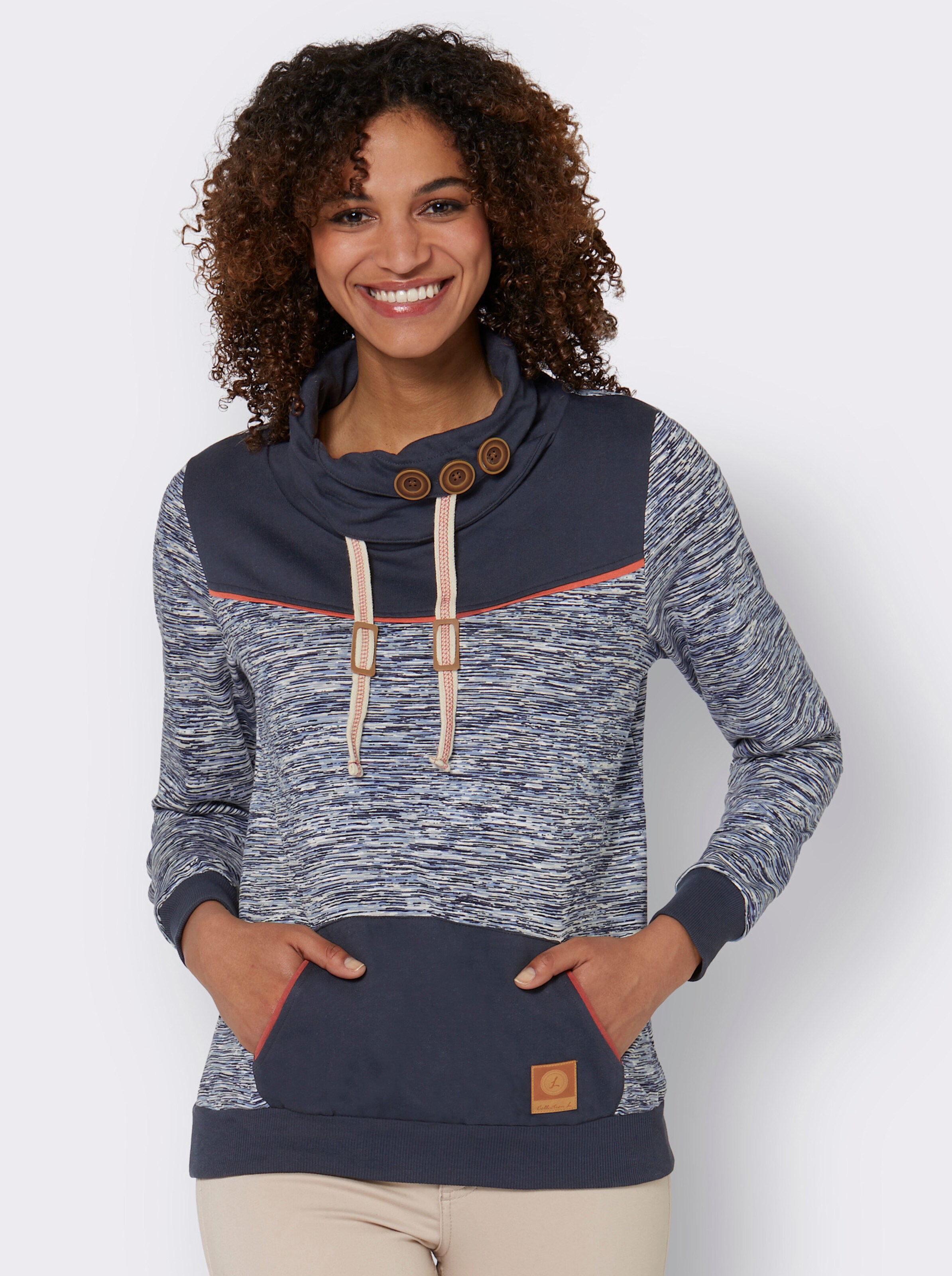 Sweatshirt mit Kontrast-Details
