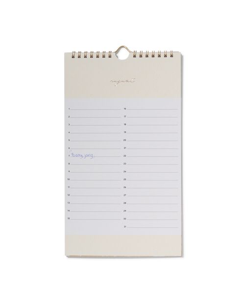calendrier d’anniversaires 28x16 avec fleurs