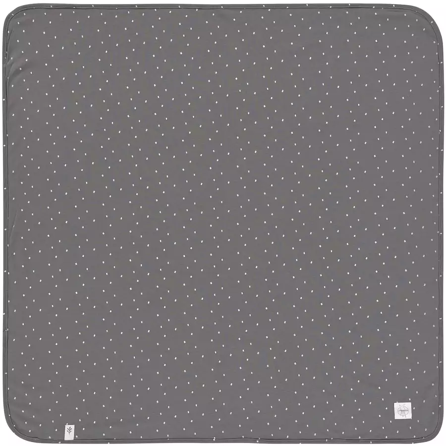 LÄSSIG Babydecke Spots anthracite 80 x 80 cm
