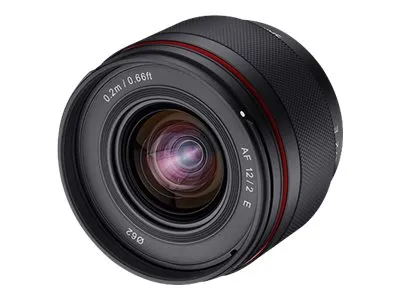Samyang AF - Vidvinkel objektiv - 12 mm - f/2.0 - Sony E-mount - for Sony Cinema Line; a VLOGCAM; a1; a1 II; a6700; a7 IV; a7C; a7C II; a7CR; a7R V; a9 III