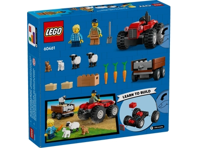 LEGO Rode tractor met aanhanger en schapen (60461)
