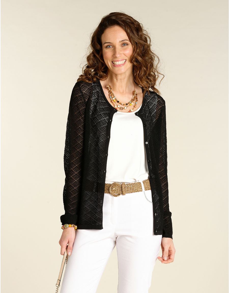 Gilet noir ajouré