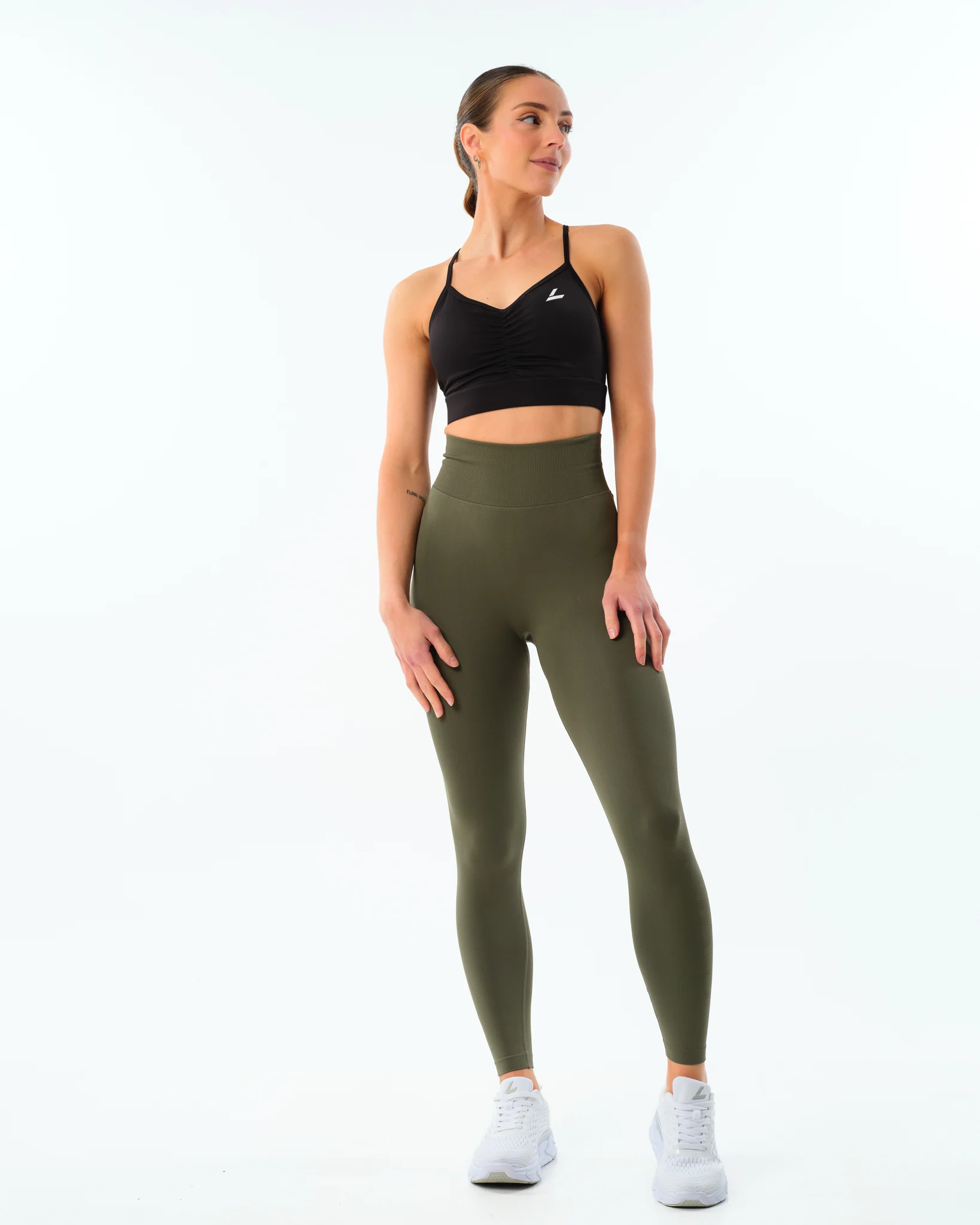 LEVITY Challenge Seamless Tights Green Olive