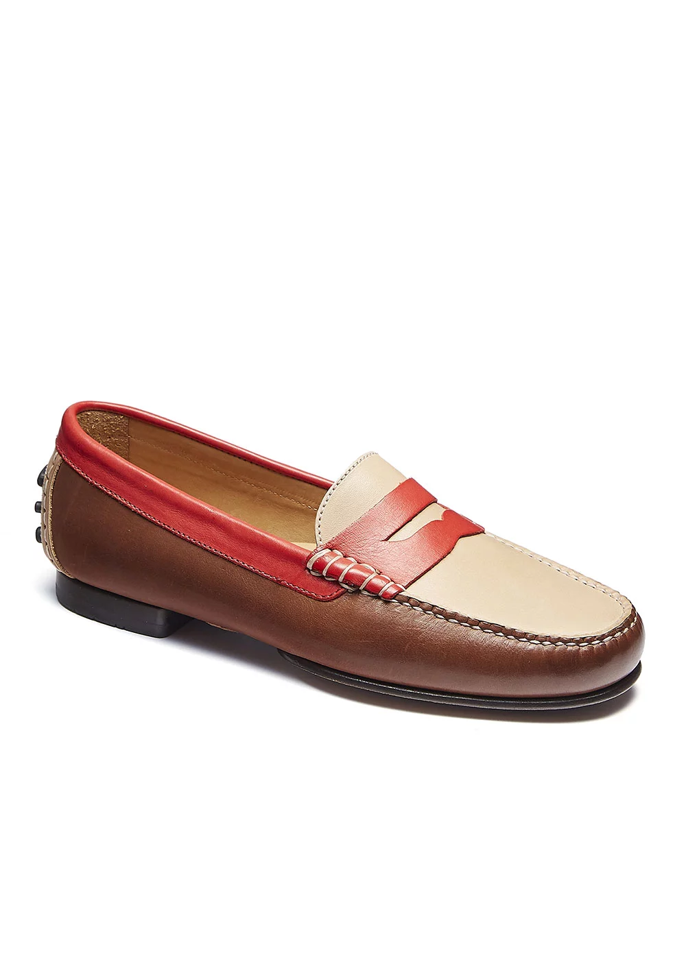 CAR MOC TRI CUIR RUBY TAN MARRON