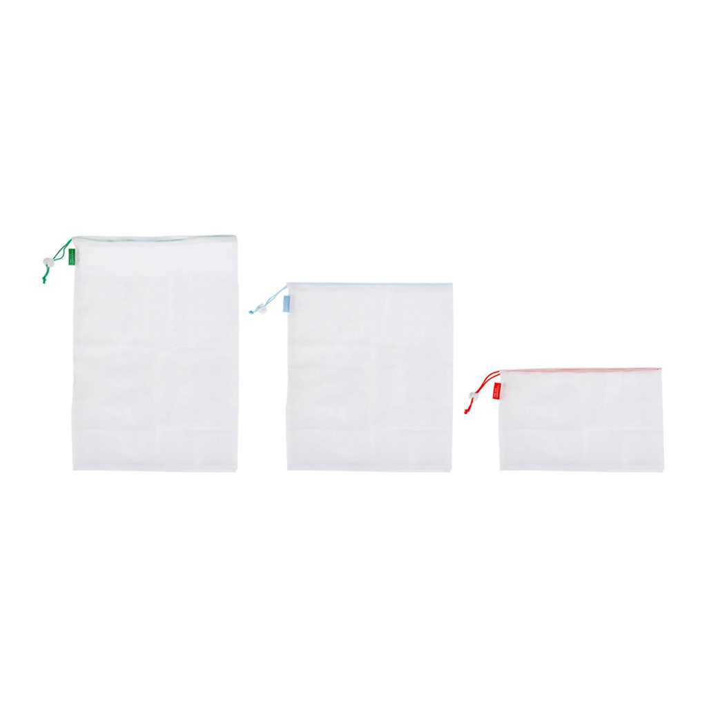 Lot de 3 sacs vrac réutilisables 12x24x6cm