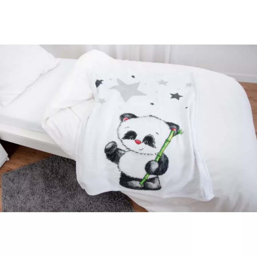 babybest® Microfaser-Flauschdecke Kleiner Panda 75 x 100 cm