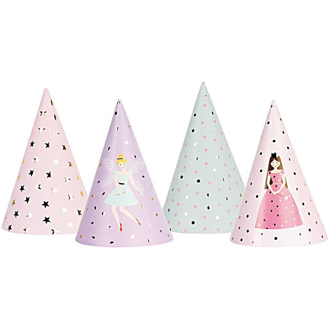 Feesthoedjes prinsessen - 8 st