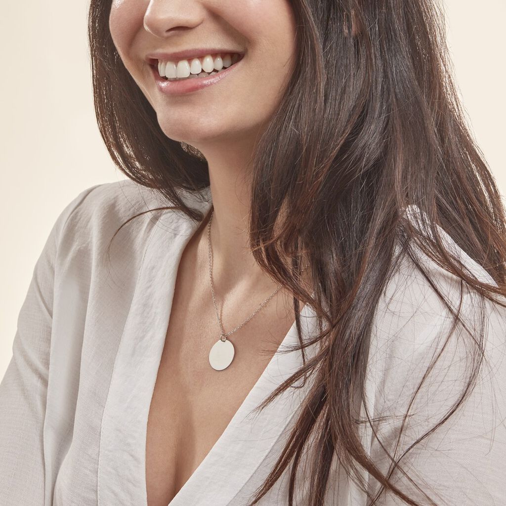 Collier Paula Argent Blanc