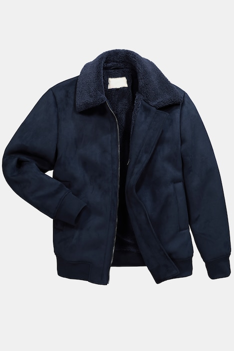JP AWARE Bomberjacke, Lederoptik, Teddyfutter, GRS-zertifizierte Materialien, bis 7 XL