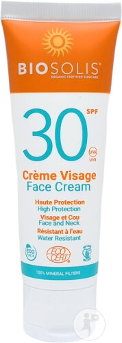 Biosolis Crème Visage IP30 Haute Protection Visage Et Cou Flacon 50ml