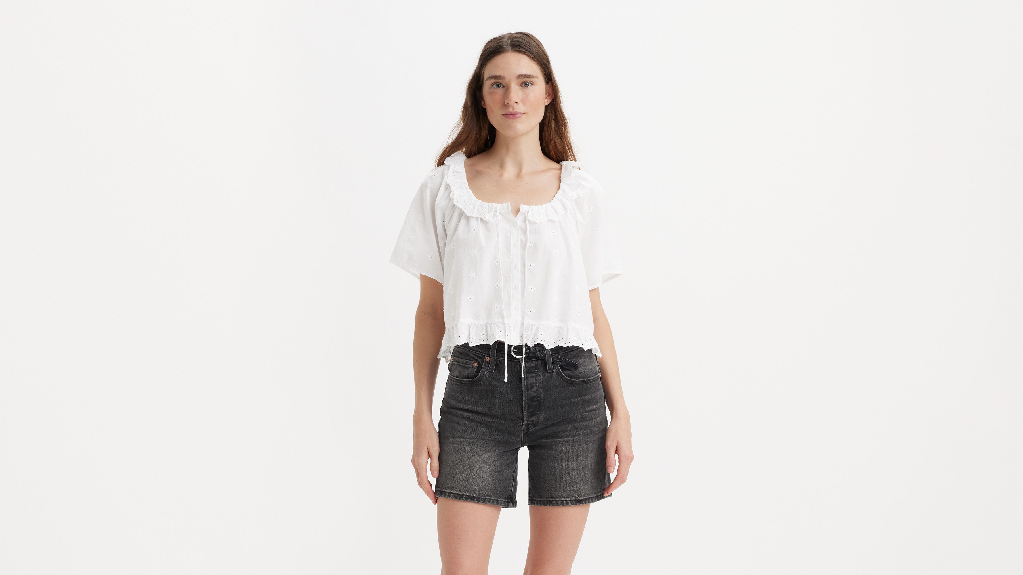Blouse manche courte Lyka - Bright White - Blanc