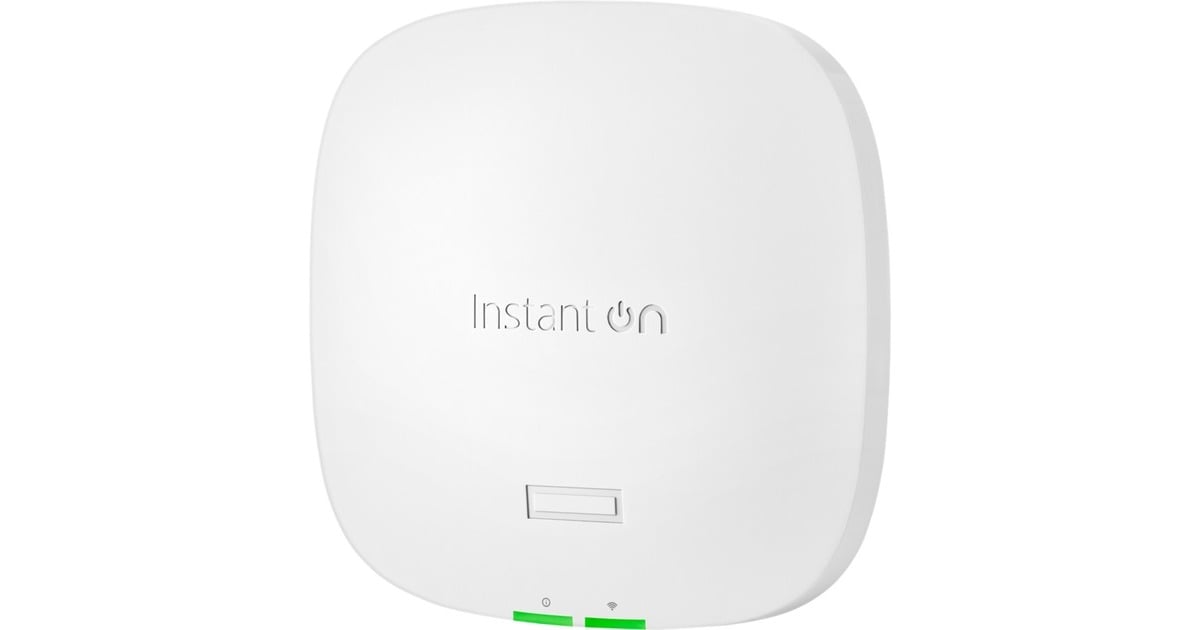 Hewlett Packard EnterpriseInstant On Bundle Dual Radio Tri Band (RW) AP32 (S1T29A) access point  (Wit, incl. 12V adapter, Wi‑Fi 6E 2x2)