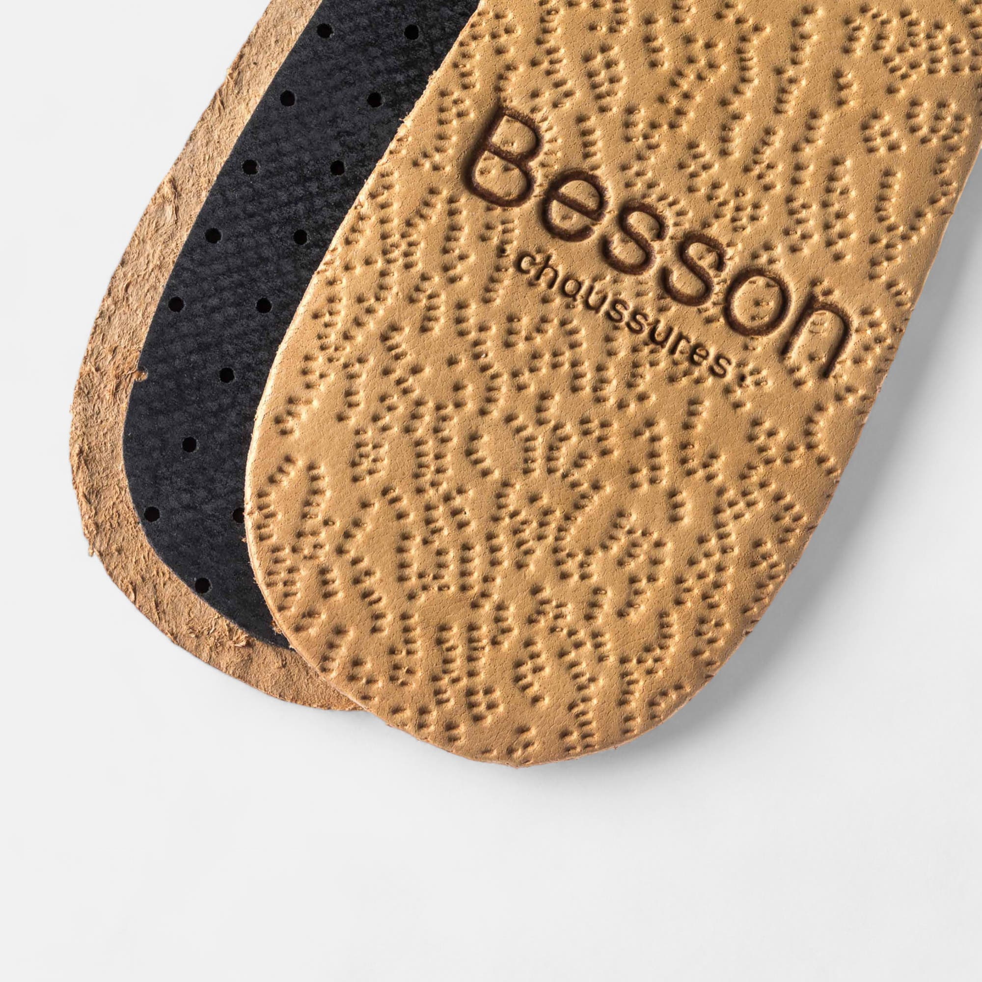 Semelles cuir charbon 41 42 sans coloris