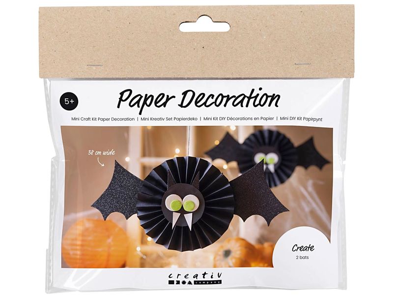 Creativ Company Bastelset Halloween Fledermaus Papierdekoration