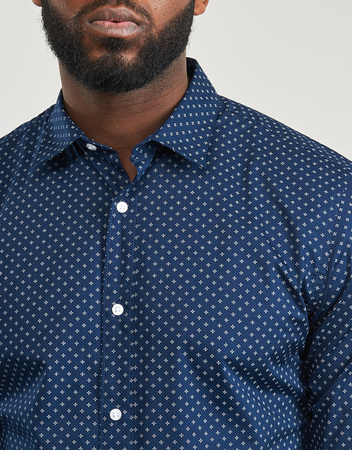 Jack & Jones - JJJOE PRINT SHIRT LS SS24 - Marine