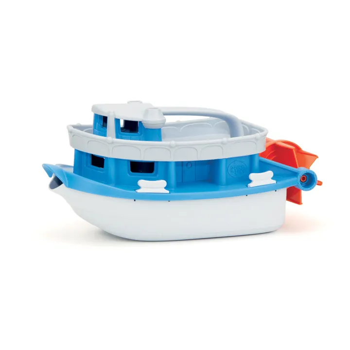Green Toys Bateau à roues à aubes pour le bain | Blanc