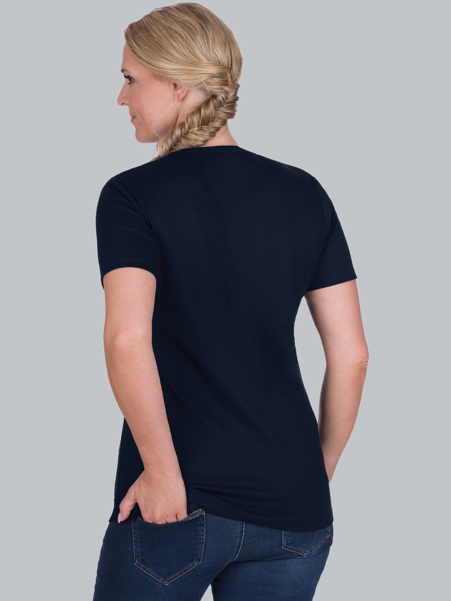 T-Shirt aus Baumwolle/Elastan Navy