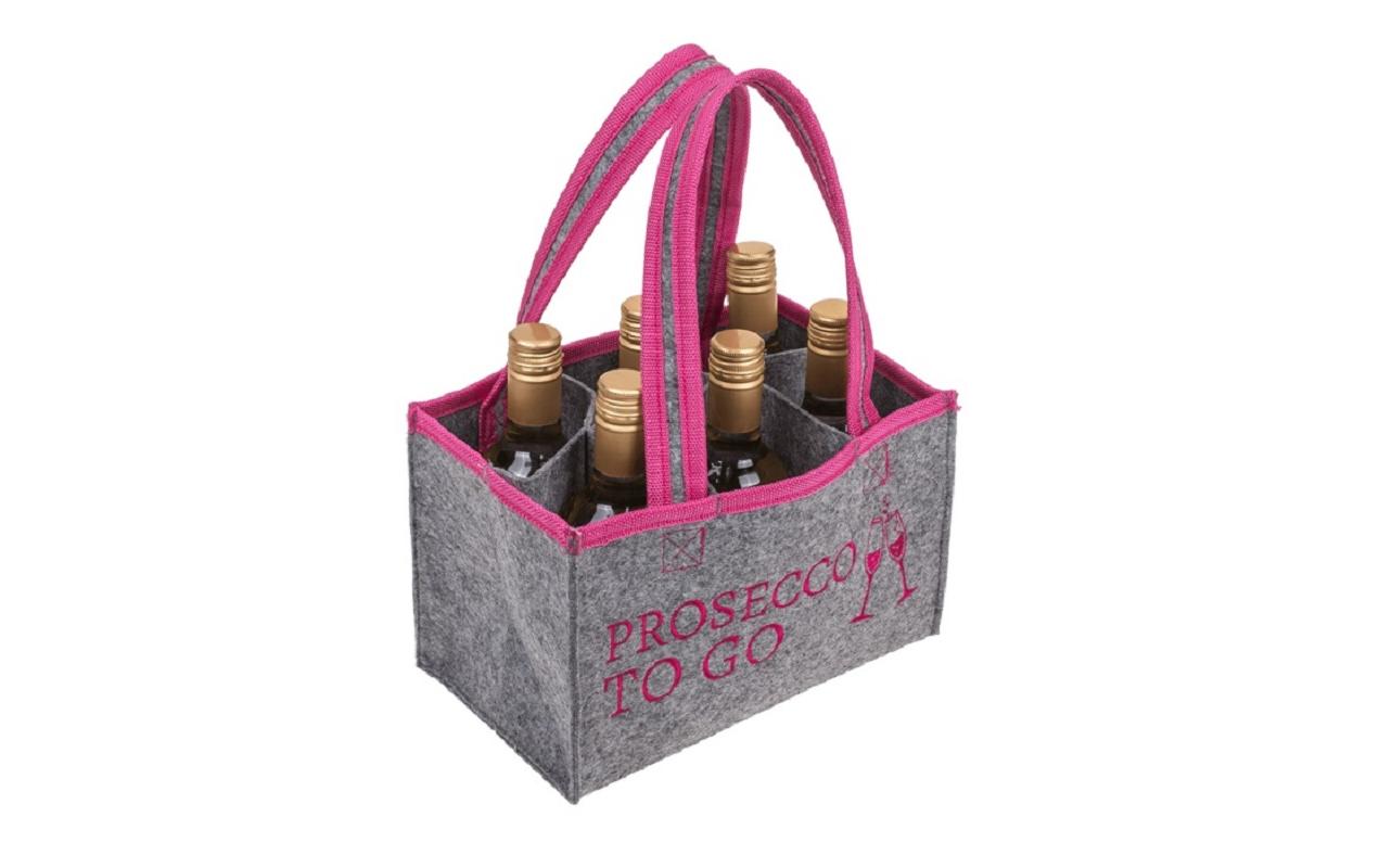 Partyaccessoire Tasche Prosecco to go mit 6 FächernFlaschentasche
