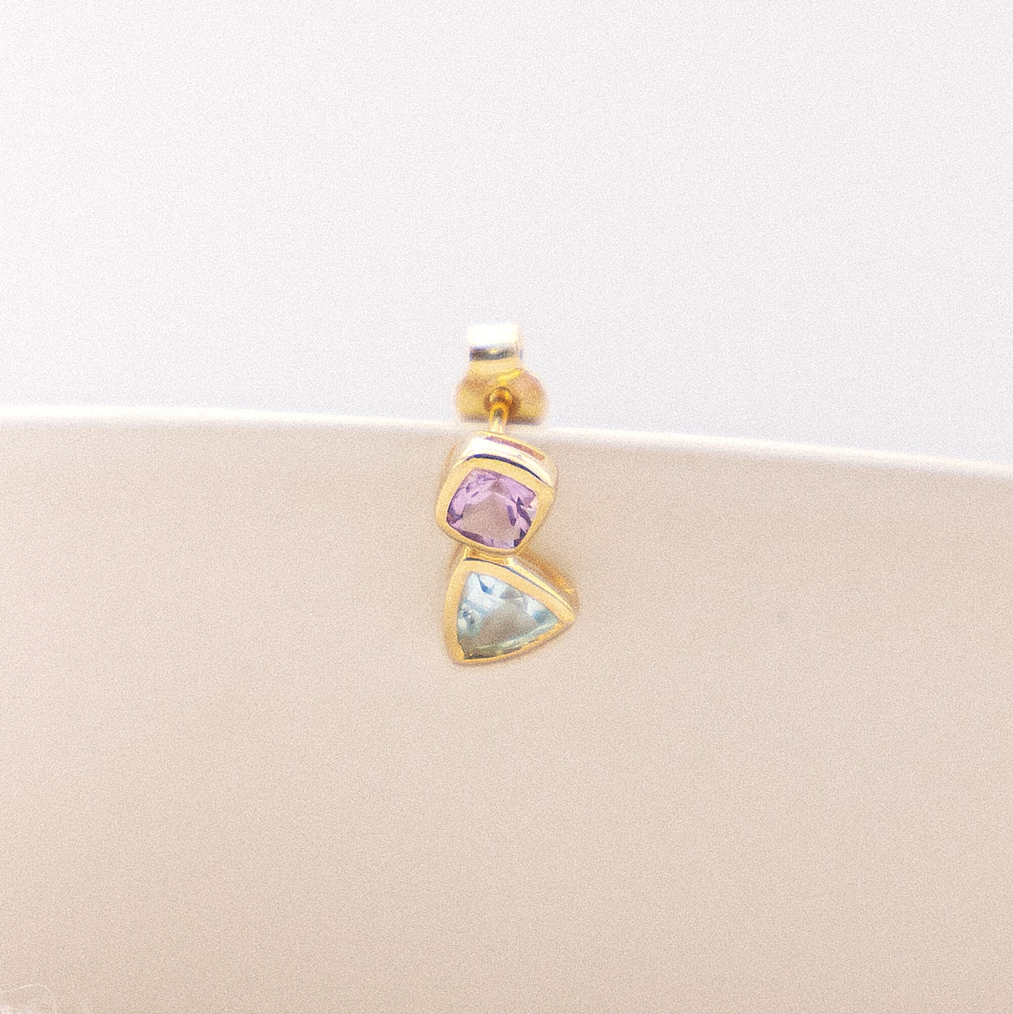 Fascination by Ellen K. Ohrringe Gold 375 Blautopas (beh.) + Amethyst