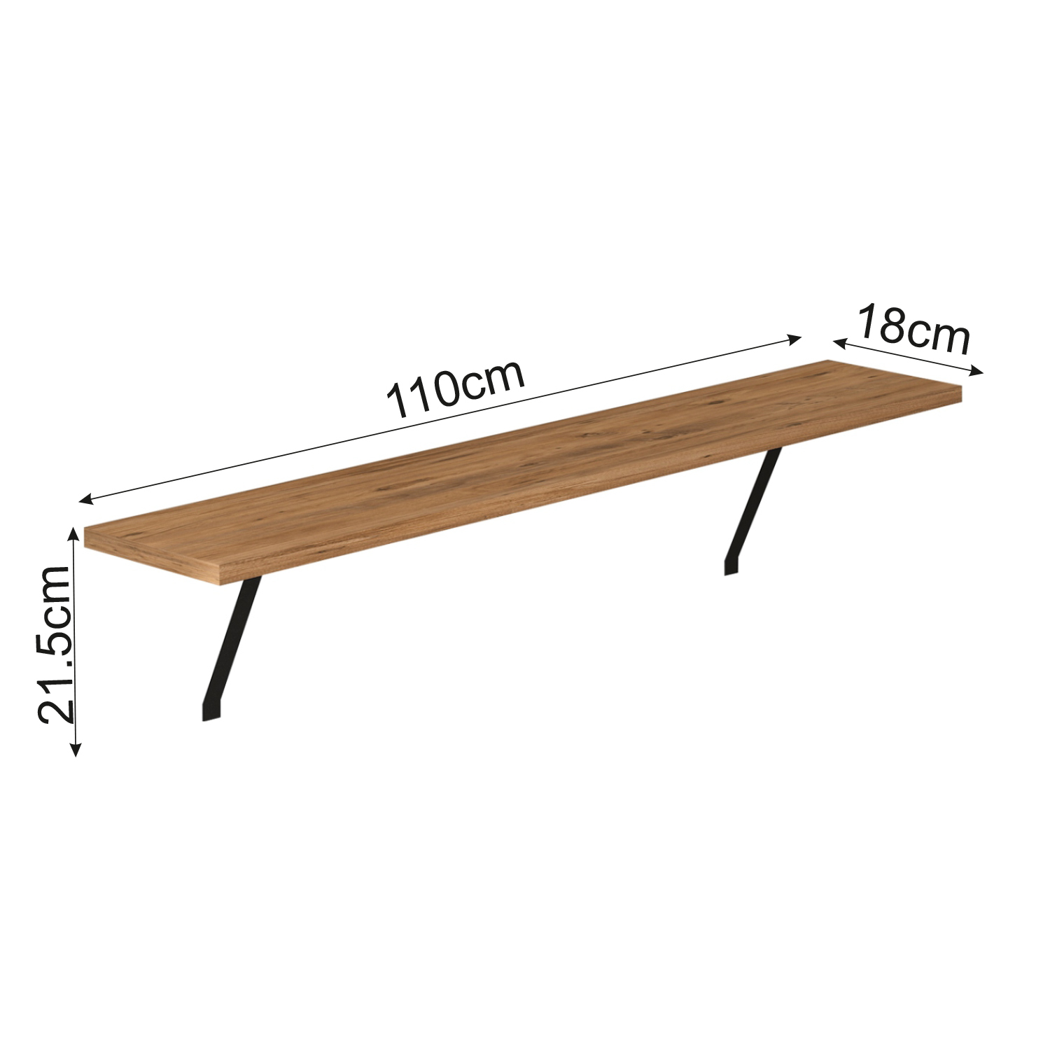 Heizkörperregal - braun - 110 cm