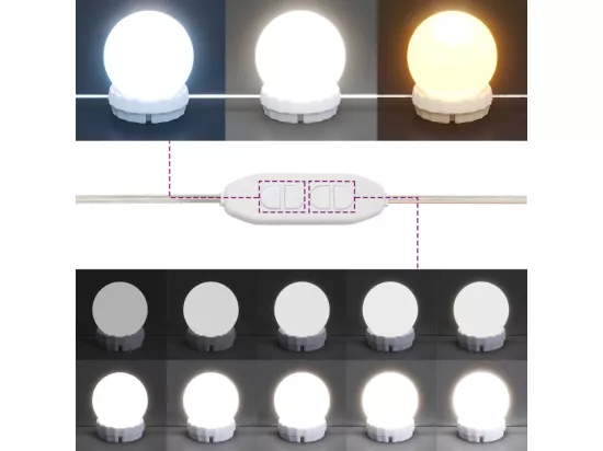 Coiffeuse avec LED noir 100x40x130 cm