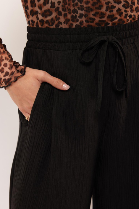 Fluresk zwarte dames broek