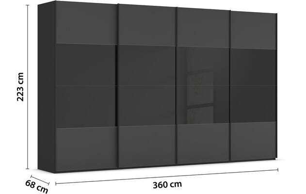 Kledingkast Finca Combi Glans-mat Glas