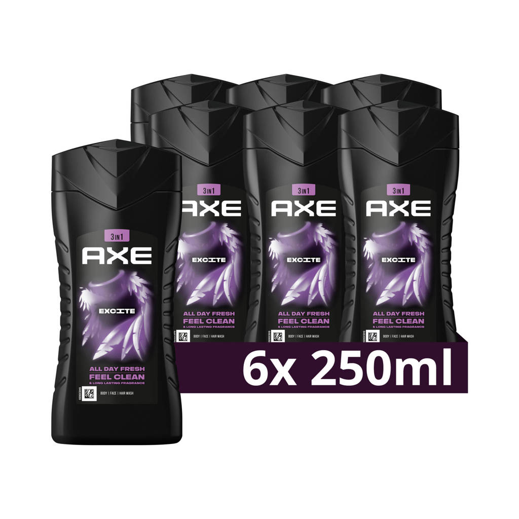 Excite 3-in-1 douchegel - 6 x 250 ml