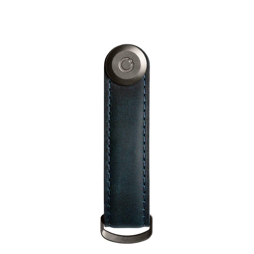 Orbitkey Crazy Horse Leather Key Organiser marine blue