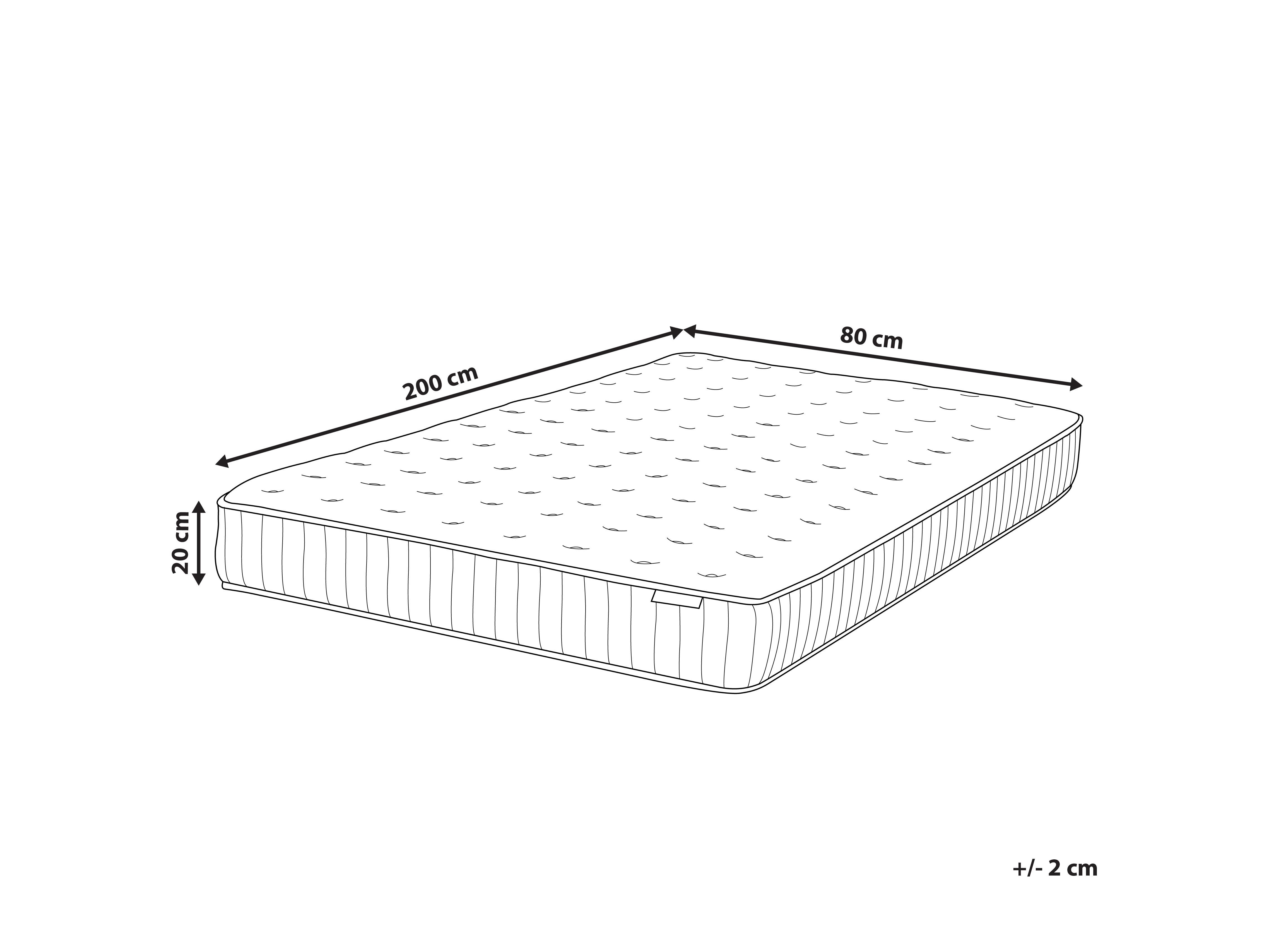 Latex pocketveringmatras DREAM H3/4 Hard 80 x 200 cm