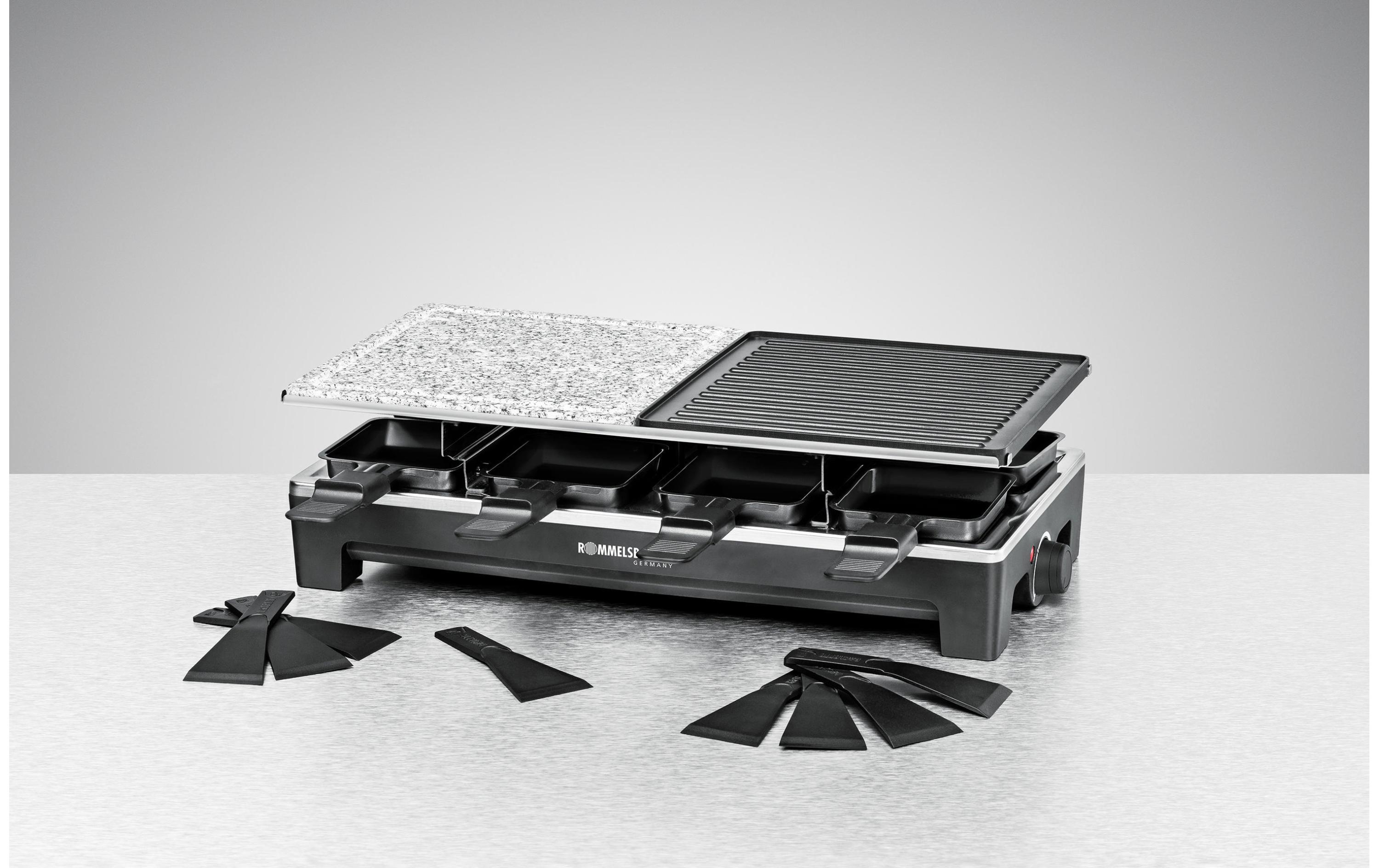 Racletteofen RCS 1350 8 PersonenRaclette Grill mit zwei Wendegrillplatten