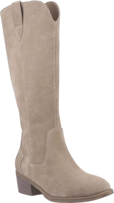 Hush Puppies - Isabella - Kniehoge Laarzen - Taupe - Suède