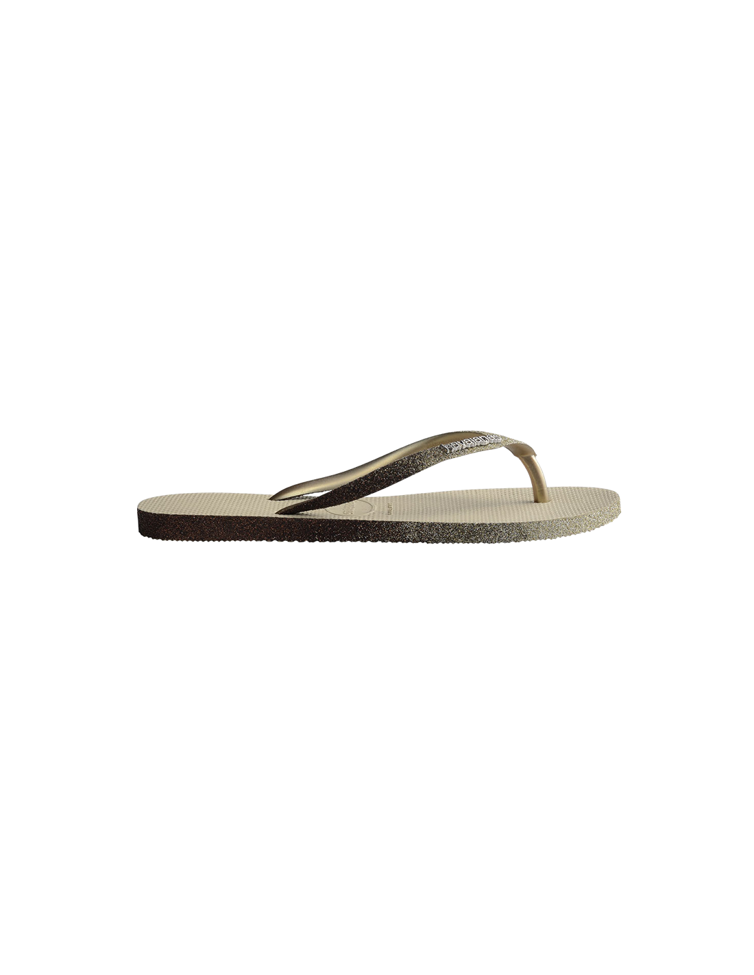 havaianas tongs femme slim sparkle II dorée