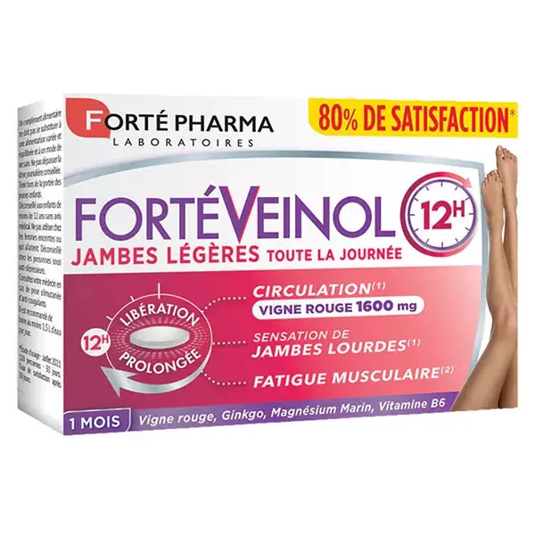Forté Pharma Fortéveinol Jambes Légères Circulation sanguine 30 comprimés 1 mois