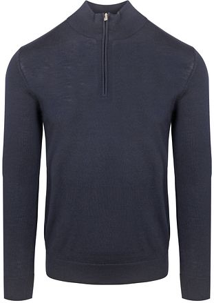 Profuomo Half Zip Pullover Merinowol Navy PPVJ30003D-P kopen