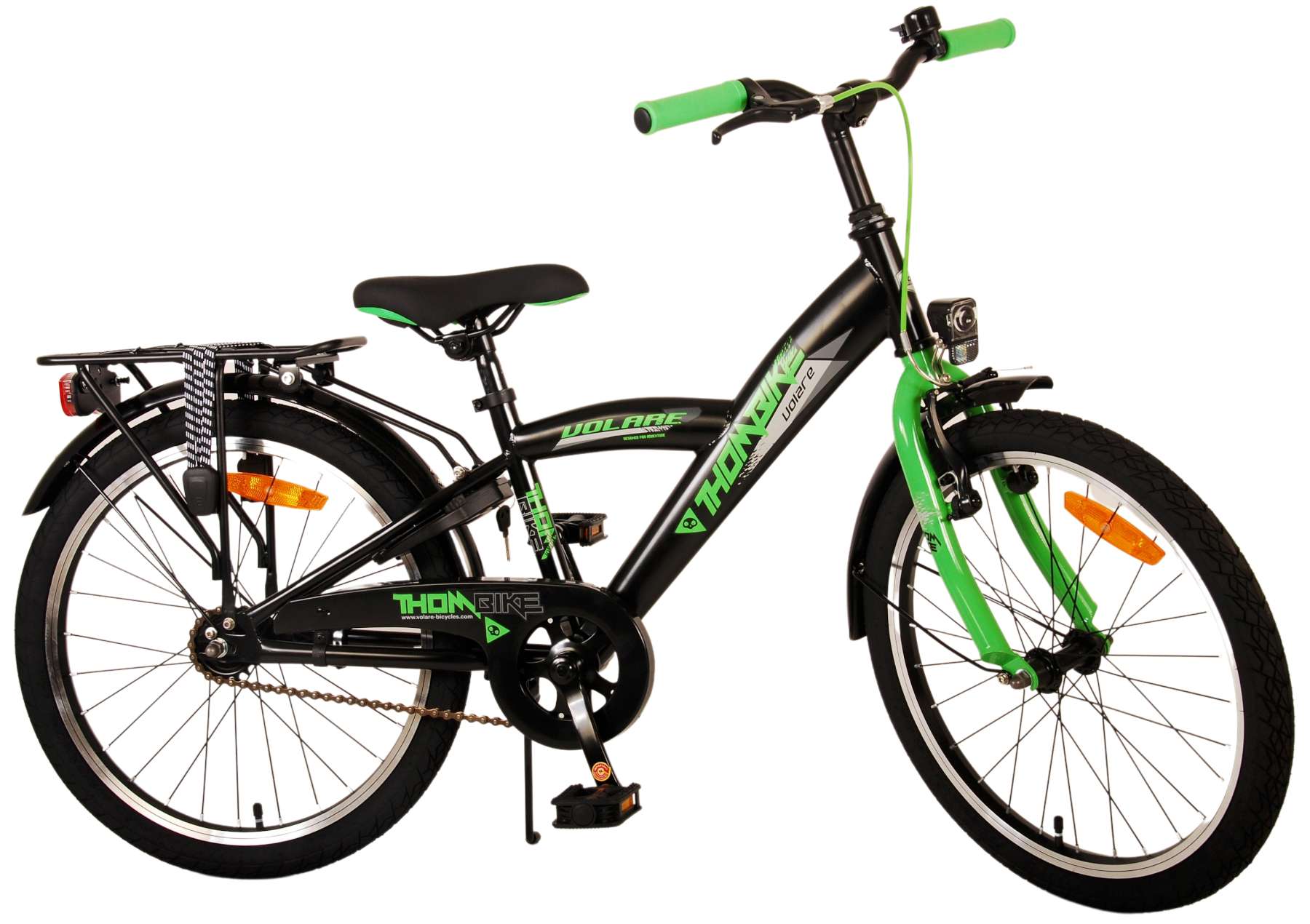 TPFSports Thombike Kinderfahrrad - Jungen - 20 Zoll - Rücktritt + Handbremsen - Schwarz/Grün