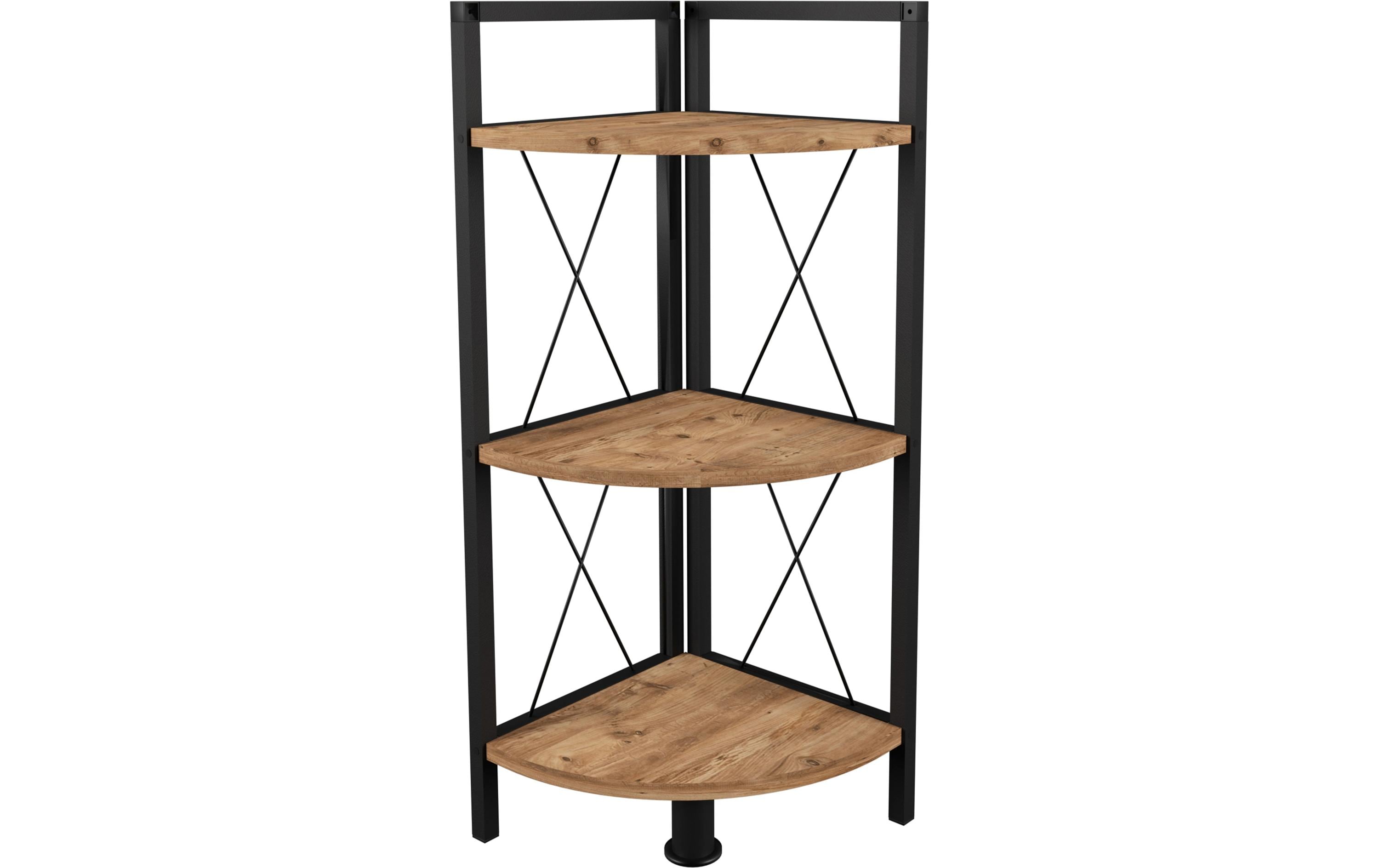 Regal Insasi 3 34 x 87 cm, Honig-EicheModernes Eckregal